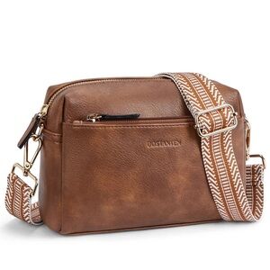 👜 NWOT Bostanten Brand Brown Leather Handbag - NOLA